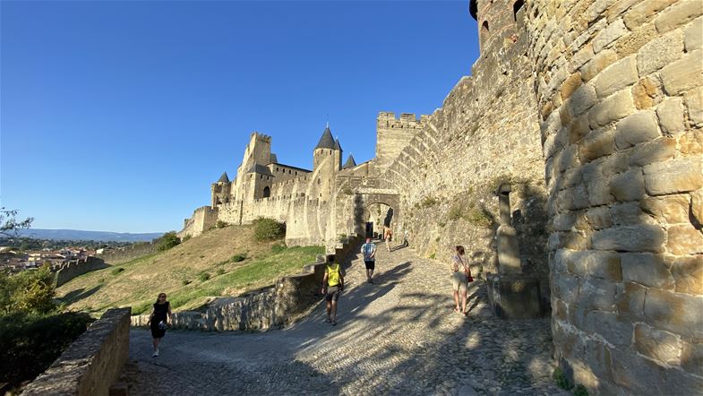 Entrance to the medieval town of Carcassonne.