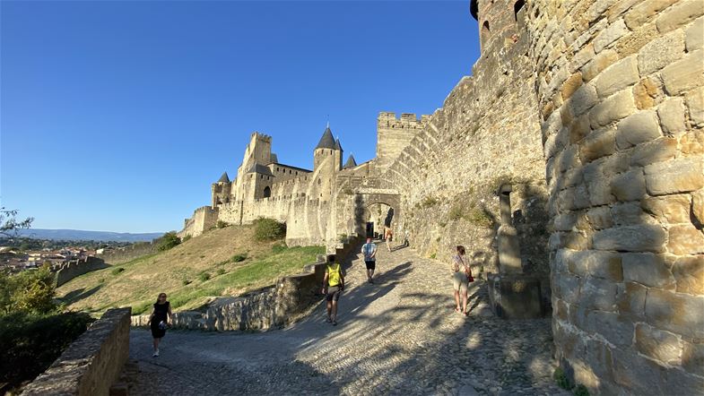 Vstup do stredovekého mesta Carcassonne.